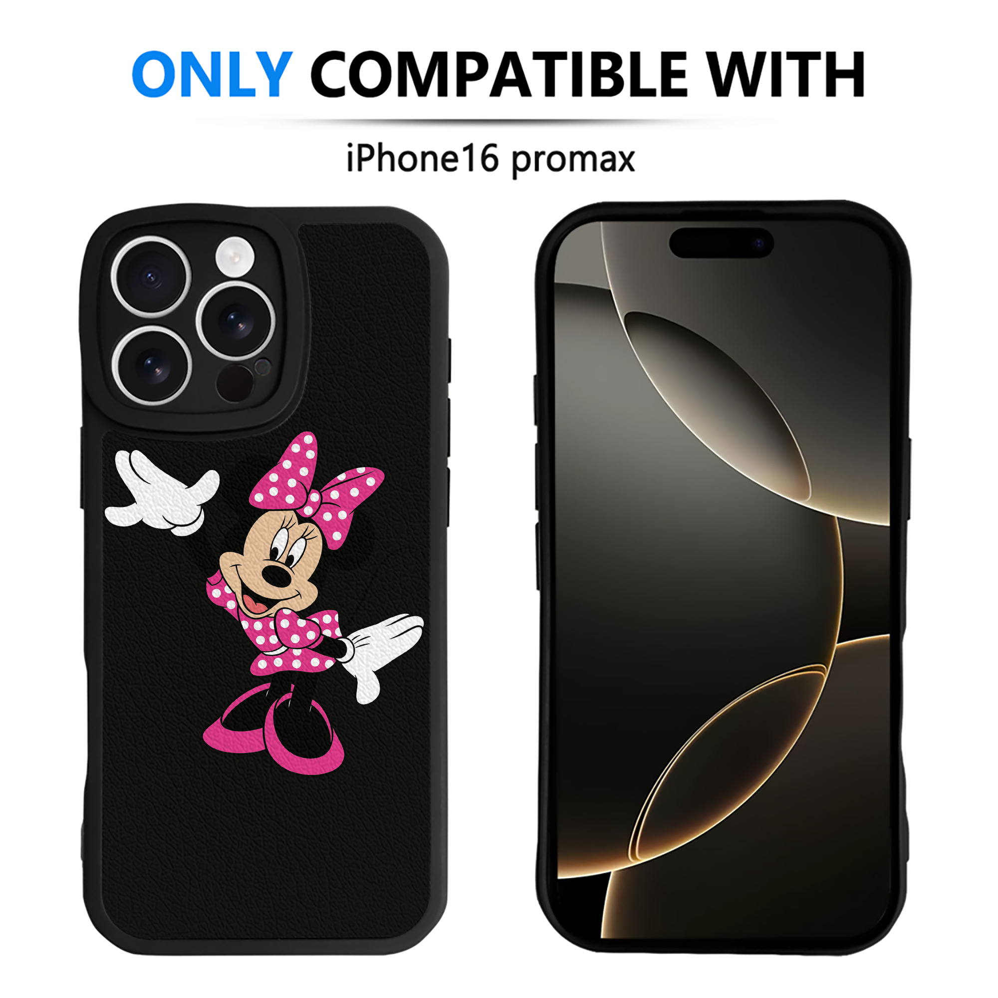 （画像用） ミッキーマウス Mickey Mouse 【iPhone 16シリーズ対応】シリコンスマホケース（レザー調） 材質：シリコン
